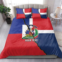 Hispaniola Personalized Bedding Set Dominican Republic Haiti Flag Together