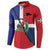 Hispaniola Personalized Button Sweatshirt Dominican Republic Haiti Flag Together