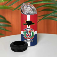 Hispaniola Personalized 4 in 1 Can Cooler Tumbler Dominican Republic Haiti Flag Together