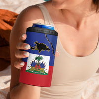Hispaniola Personalized 4 in 1 Can Cooler Tumbler Dominican Republic Haiti Flag Together