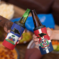 Hispaniola Personalized 4 in 1 Can Cooler Tumbler Dominican Republic Haiti Flag Together