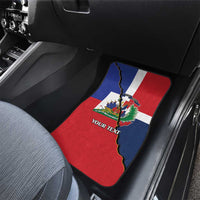 Hispaniola Personalized Car Mats Dominican Republic Haiti Flag Together