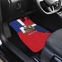 Hispaniola Personalized Car Mats Dominican Republic Haiti Flag Together