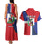 Hispaniola Personalized Couples Matching Tank Maxi Dress and Hawaiian Shirt Dominican Republic Haiti Flag Together