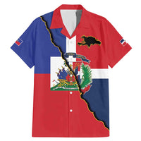 Hispaniola Personalized Family Matching Mermaid Dress and Hawaiian Shirt Dominican Republic Haiti Flag Together