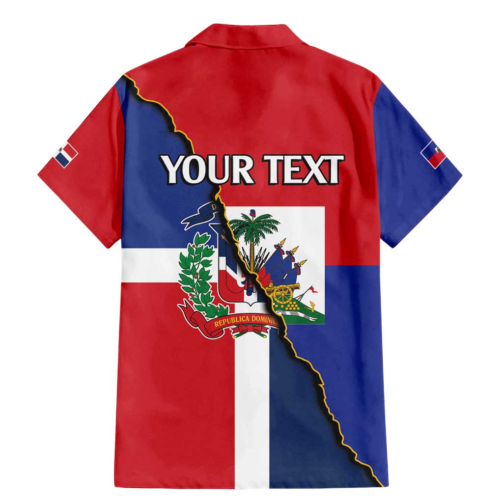 Hispaniola Personalized Family Matching Mermaid Dress and Hawaiian Shirt Dominican Republic Haiti Flag Together