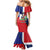 Hispaniola Personalized Family Matching Mermaid Dress and Hawaiian Shirt Dominican Republic Haiti Flag Together