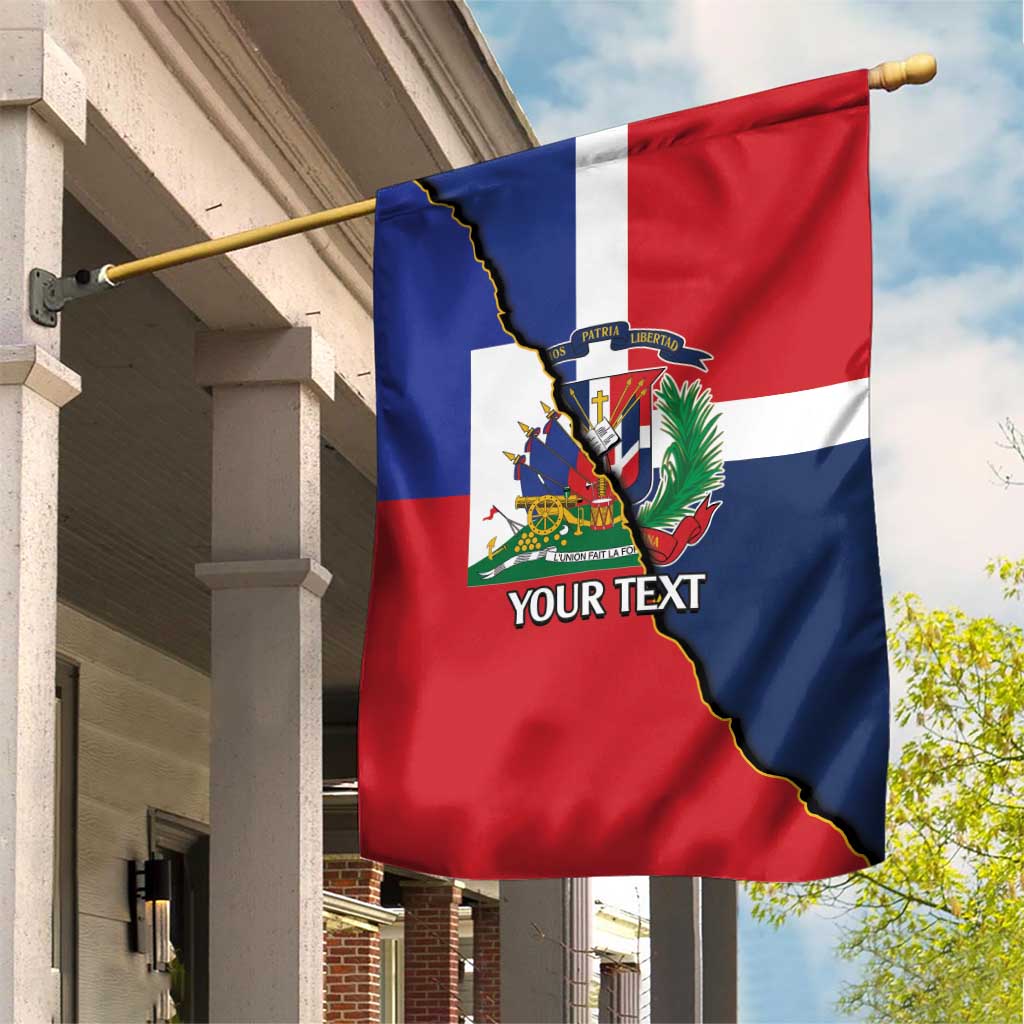 Hispaniola Personalized Garden Flag Dominican Republic Haiti Flag Together