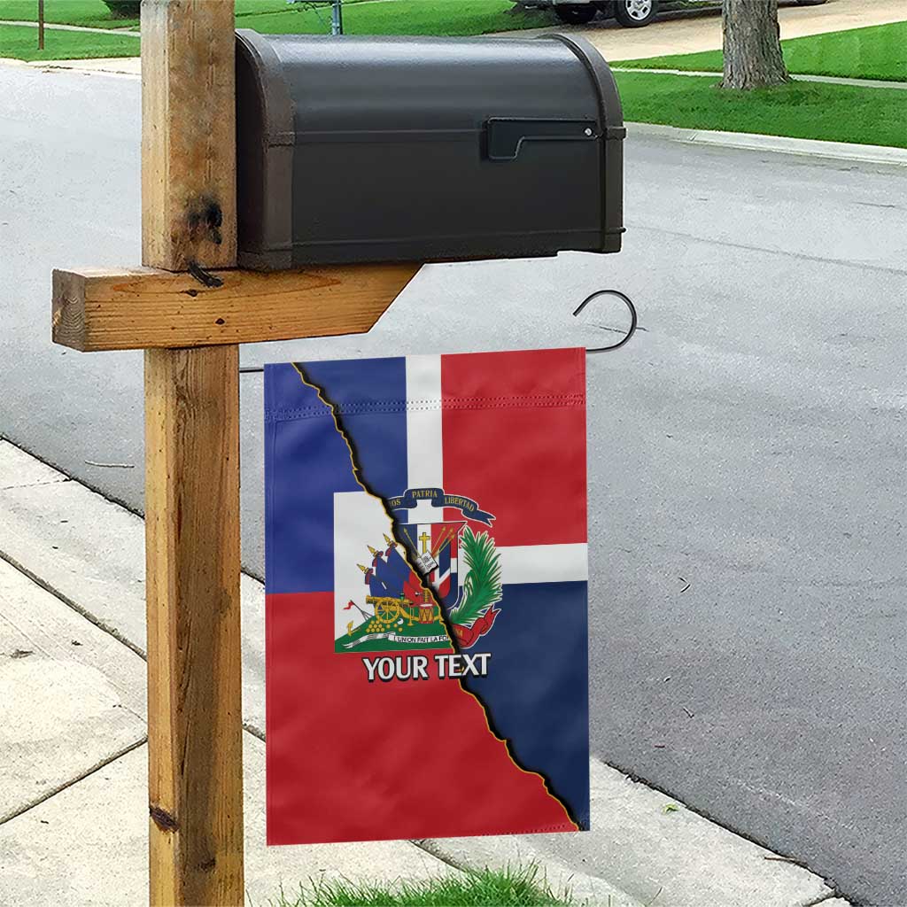 Hispaniola Personalized Garden Flag Dominican Republic Haiti Flag Together
