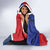 Hispaniola Personalized Hooded Blanket Dominican Republic Haiti Flag Together