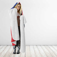Hispaniola Personalized Hooded Blanket Dominican Republic Haiti Flag Together