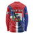 Hispaniola Personalized Long Sleeve Shirt Dominican Republic Haiti Flag Together