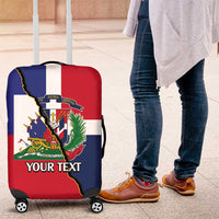 Hispaniola Personalized Luggage Cover Dominican Republic Haiti Flag Together