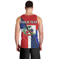 Hispaniola Personalized Men Tank Top Dominican Republic Haiti Flag Together