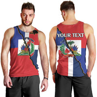 Hispaniola Personalized Men Tank Top Dominican Republic Haiti Flag Together