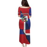 Hispaniola Personalized Puletasi Dominican Republic Haiti Flag Together