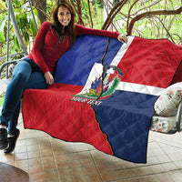Hispaniola Personalized Quilt Dominican Republic Haiti Flag Together
