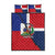 Hispaniola Personalized Quilt Bed Set Dominican Republic Haiti Flag Together