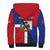 Hispaniola Personalized Sherpa Hoodie Dominican Republic Haiti Flag Together