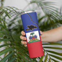 Hispaniola Personalized Skinny Tumbler Dominican Republic Haiti Flag Together