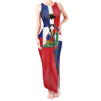 Hispaniola Personalized Tank Maxi Dress Dominican Republic Haiti Flag Together