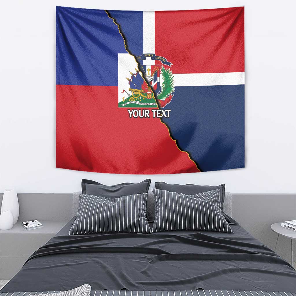 Hispaniola Personalized Tapestry Dominican Republic Haiti Flag Together