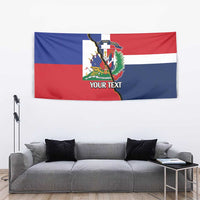 Hispaniola Personalized Tapestry Dominican Republic Haiti Flag Together