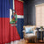 Hispaniola Personalized Window Curtain Dominican Republic Haiti Flag Together