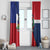 Hispaniola Personalized Window Curtain Dominican Republic Haiti Flag Together