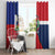Hispaniola Personalized Window Curtain Dominican Republic Haiti Flag Together