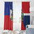 Hispaniola Personalized Window Curtain Dominican Republic Haiti Flag Together