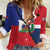Hispaniola Personalized Women Casual Shirt Dominican Republic Haiti Flag Together