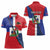 Hispaniola Personalized Women Polo Shirt Dominican Republic Haiti Flag Together