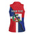 Hispaniola Personalized Women Sleeveless Polo Shirt Dominican Republic Haiti Flag Together