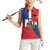 Hispaniola Personalized Women Sleeveless Polo Shirt Dominican Republic Haiti Flag Together