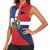 Hispaniola Personalized Women Sleeveless Polo Shirt Dominican Republic Haiti Flag Together