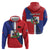 Hispaniola Personalized Zip Hoodie Dominican Republic Haiti Flag Together