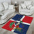 Hispaniola Map Area Rug Dominican Republic Haiti Flag Together