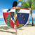 Hispaniola Map Beach Blanket Dominican Republic Haiti Flag Together