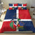 Hispaniola Map Bedding Set Dominican Republic Haiti Flag Together