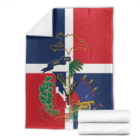 Hispaniola Map Blanket Dominican Republic Haiti Flag Together