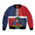 Hispaniola Map Bomber Jacket Dominican Republic Haiti Flag Together