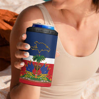 Hispaniola Map 4 in 1 Can Cooler Tumbler Dominican Republic Haiti Flag Together