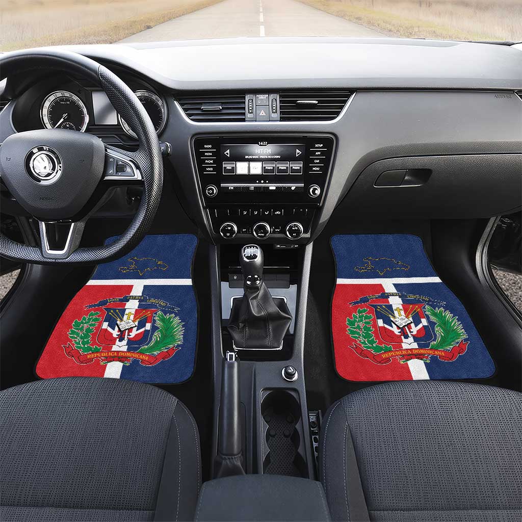 Hispaniola Map Car Mats Dominican Republic Haiti Flag Together
