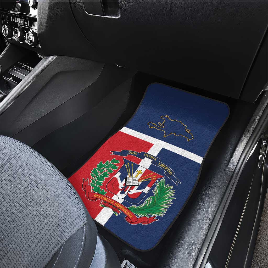 Hispaniola Map Car Mats Dominican Republic Haiti Flag Together
