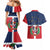 Hispaniola Map Couples Matching Mermaid Dress and Hawaiian Shirt Dominican Republic Haiti Flag Together