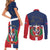 Hispaniola Map Couples Matching Short Sleeve Bodycon Dress and Long Sleeve Button Shirt Dominican Republic Haiti Flag Together