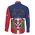Hispaniola Map Family Matching Mermaid Dress and Hawaiian Shirt Dominican Republic Haiti Flag Together