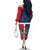 Hispaniola Map Family Matching Off The Shoulder Long Sleeve Dress and Hawaiian Shirt Dominican Republic Haiti Flag Together