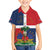 Hispaniola Map Family Matching Off Shoulder Short Dress and Hawaiian Shirt Dominican Republic Haiti Flag Together